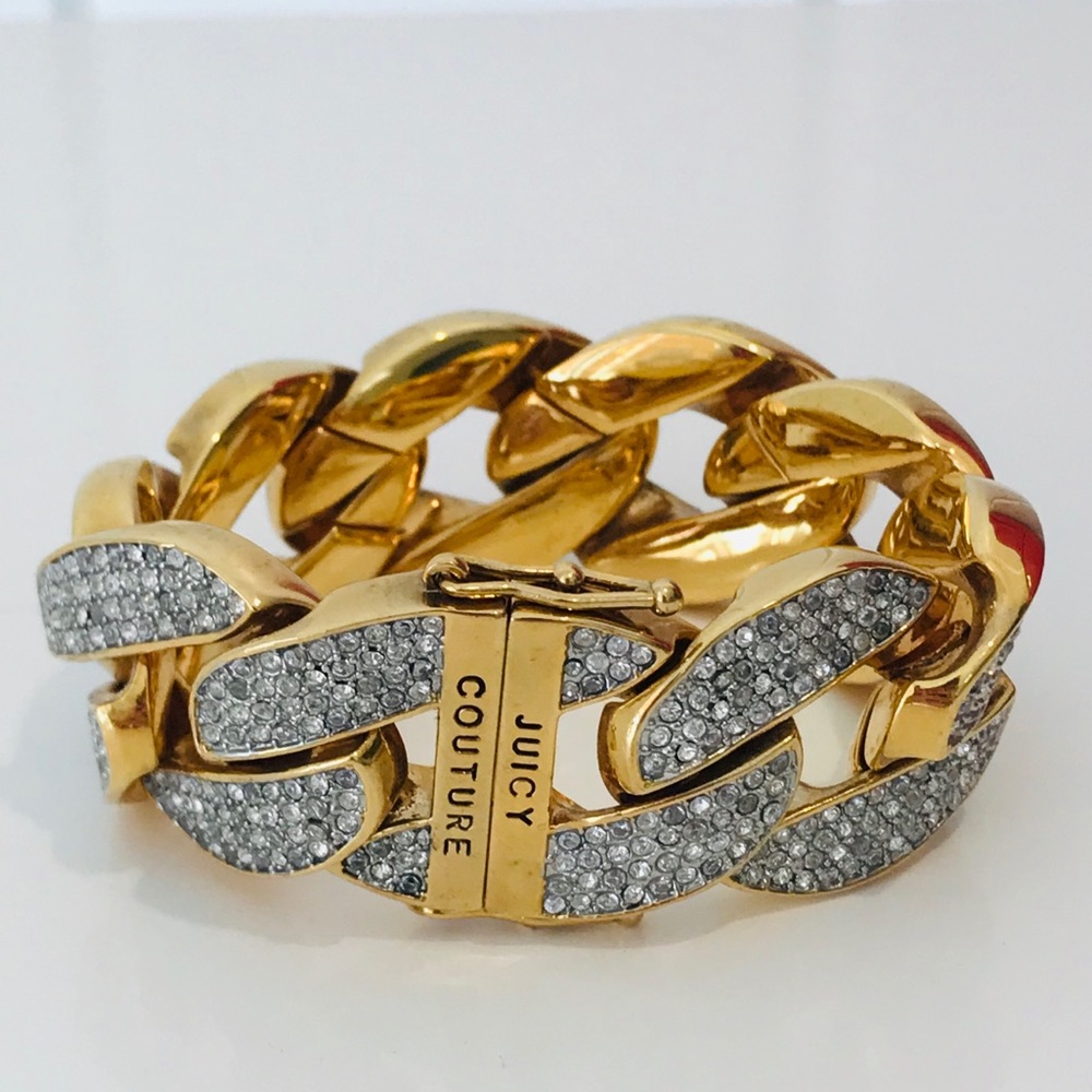 Vintage Juicy Couture Chunky Cuban Link Bracelet - Picture 2 of 5
